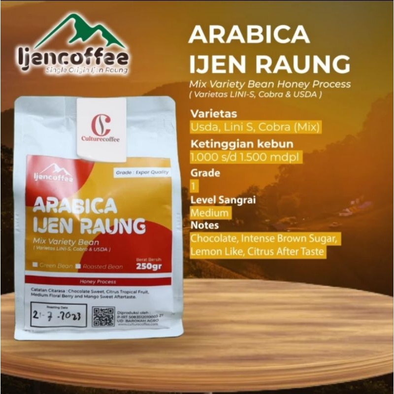 

Kopi Arabika Ijen Honey V60 / GIling kasar 250gr