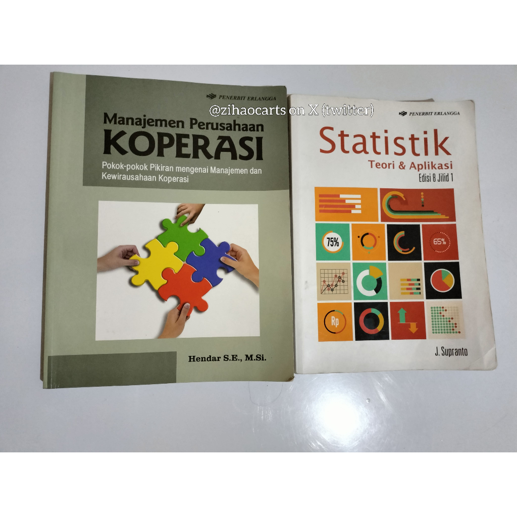 [PRELOVED] Buku Statistika Ekonomi Jilid 1 J. Supranto dan Manajemen Perusahaan Koperasi Hendar S.E.
