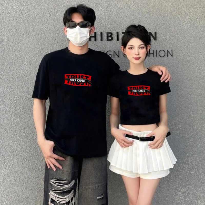 Trust No One - Crop Top dan Kaos Couple - Hygge Wear