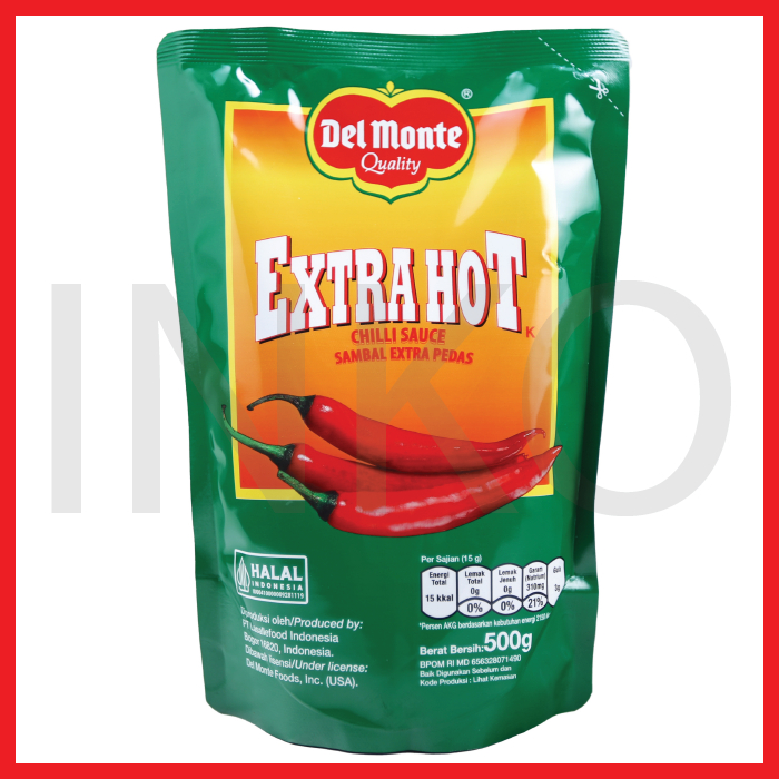 

DELMONTE EXTRA HOT CHILLI SAUS STANDING POUCH 500GR