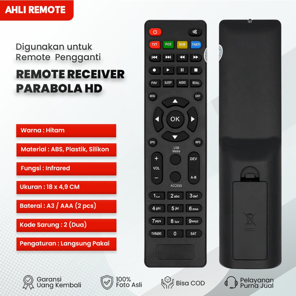 Remot Receiver Getmecom 009 HD New FTA / Remote Parabola Getmecom
