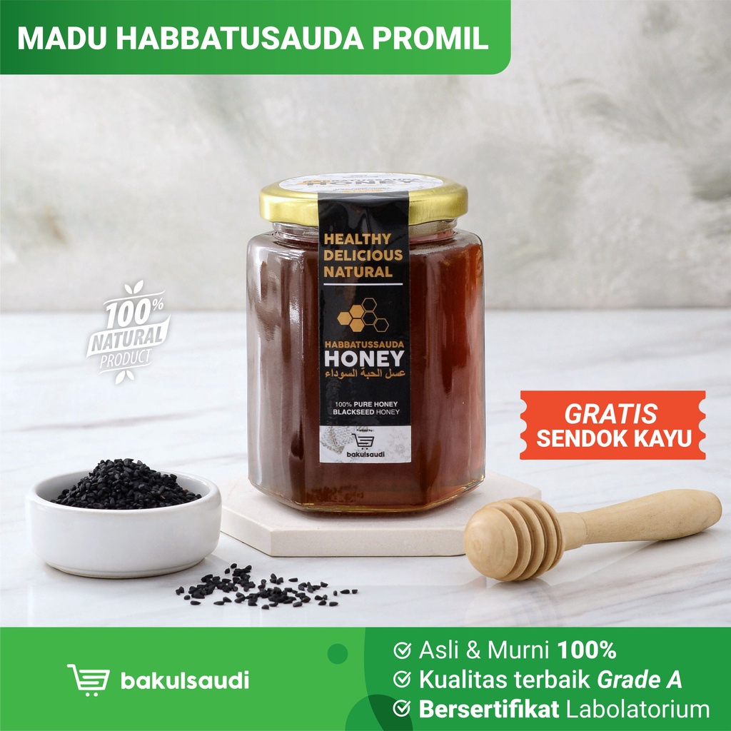 

1212 BIG SALE FASION Madu Habbatusauda Premium PROMIL Original 1 Murni Impor Madu Habbatussauda Habatusauda Habbats Jintan Hitam