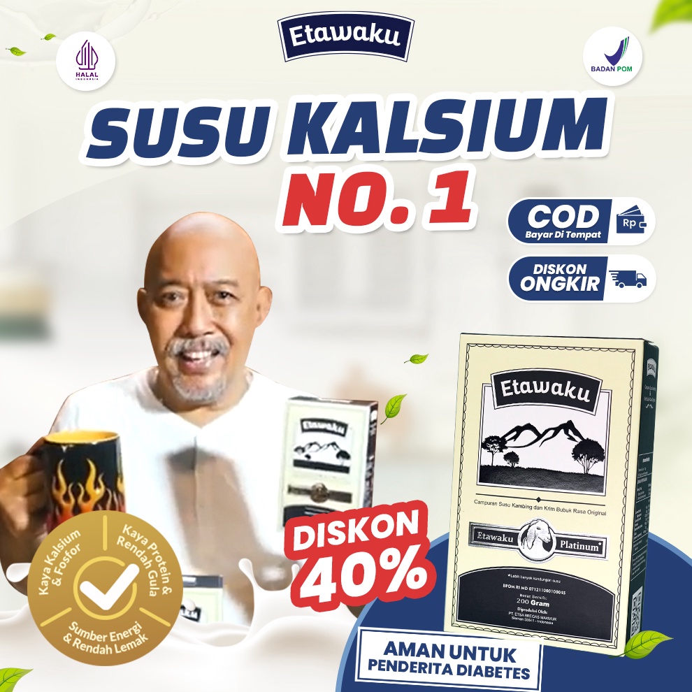 

1212 MALL Etawaku Platinum Susu Etawa Terlaris No 1 Murni 1 Asli Atasi Masalah Nyeri Sendi dan Tulang Pegal Linu Asam Urat Rematik Nyeri Otot Susu Herbal Rendah Gula Cocok Untuk Diminum Pengidap Diabetes Susu Untuk Terapi Kesehatan Sendi dan Tu