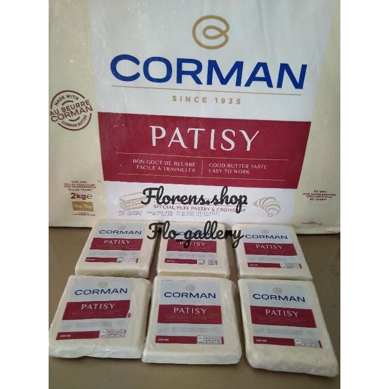 

(HALAL - 100gram) CORMAN PATISY BUTTER SHEET / KORSVET CROISSANT/ KORSVET PUFF PASTRY