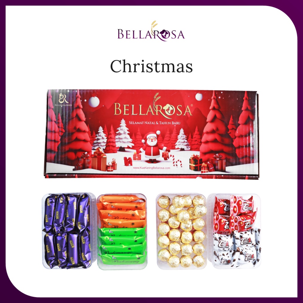 

Original BELLAROSA EDISI Christmas Hampers Natal Kekinian Makanan RIngan Snack Cemilan Manis Terlaris
