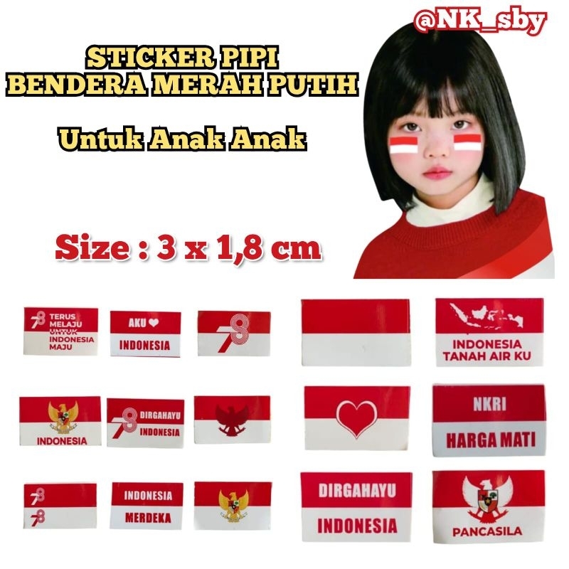 

STICKER BENDERA MERAH PUTIH untuk ANAK ANAK