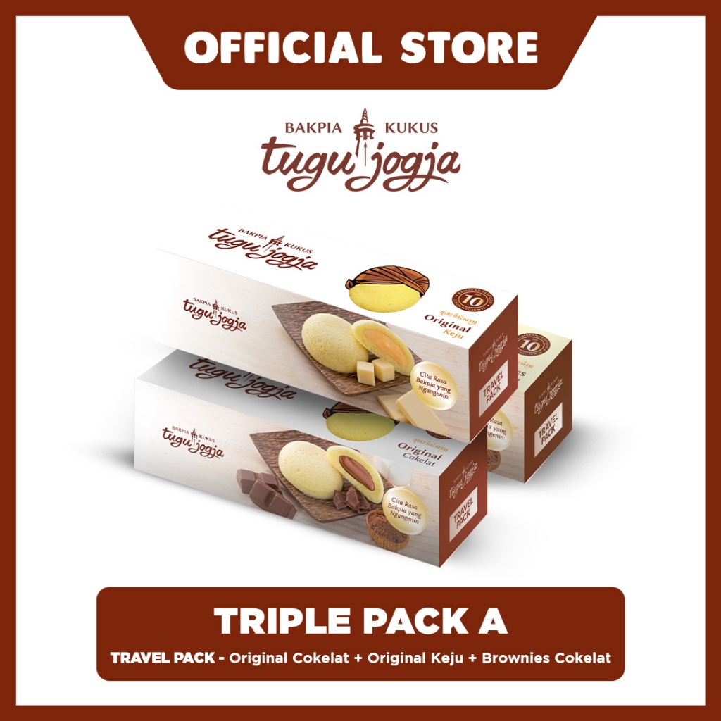 

Triple Pack A Travel Pack Original Cokelat Original Keju Brownies Cokelat