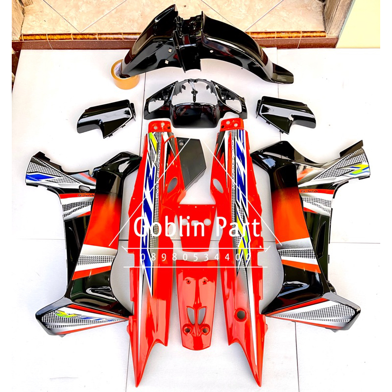 Cover Body Fullset Halus Fizr F1zr Hitam Oren 2004 Cover Body Yamaha Fizr F1zr