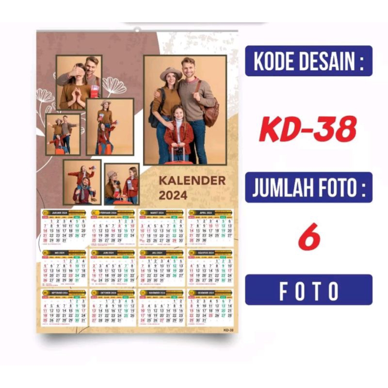 Kalender Dinding 2024 Foto Sendiri