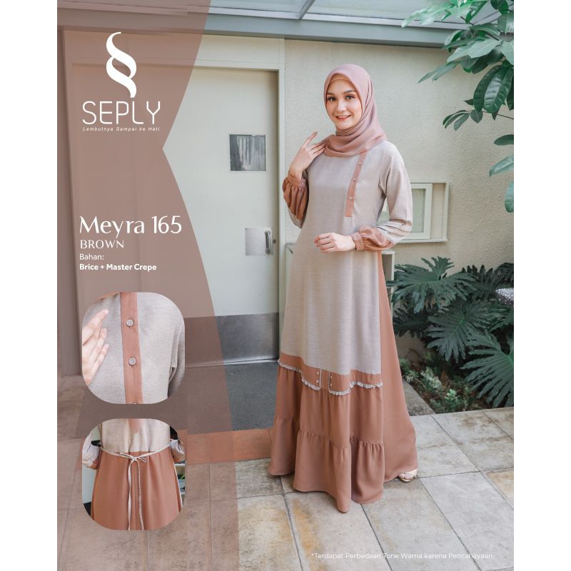 GAMIS SEPLY TERBARU  MEYRA 165 BROWN / GAMIS REMAJA TERBARU / GAMIS REMAJA LUCU / GAMIS SEPLY ORI / 