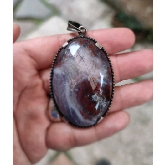 Liontin Akik Unik Langka - Dijamin Natural 100%, Ikatan Perak 925