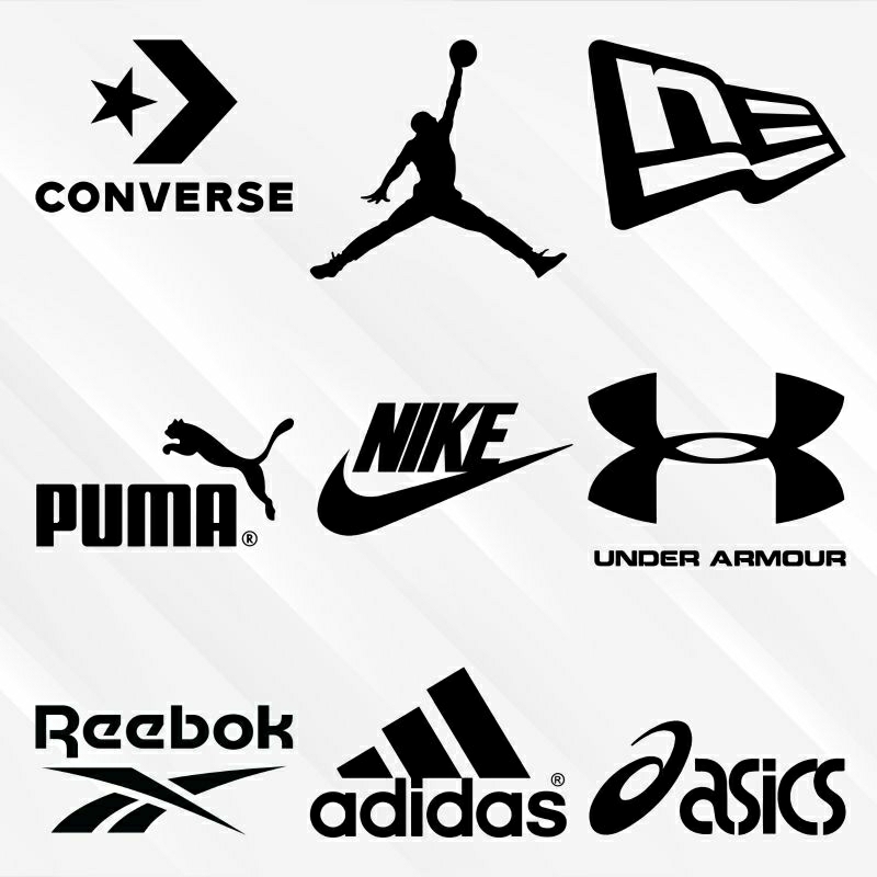 

SABLON SETRIKA DTF PRINTING SATUAN UKURAN LOGO TEMA BRAND SPORT BLACK