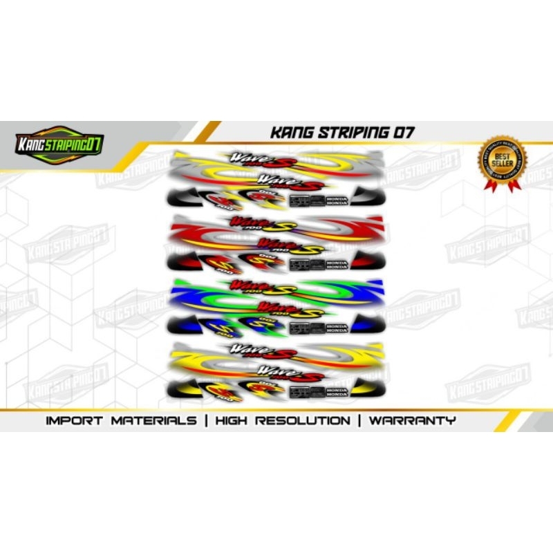 striping supra x 110 transparan wave 110s 2001
