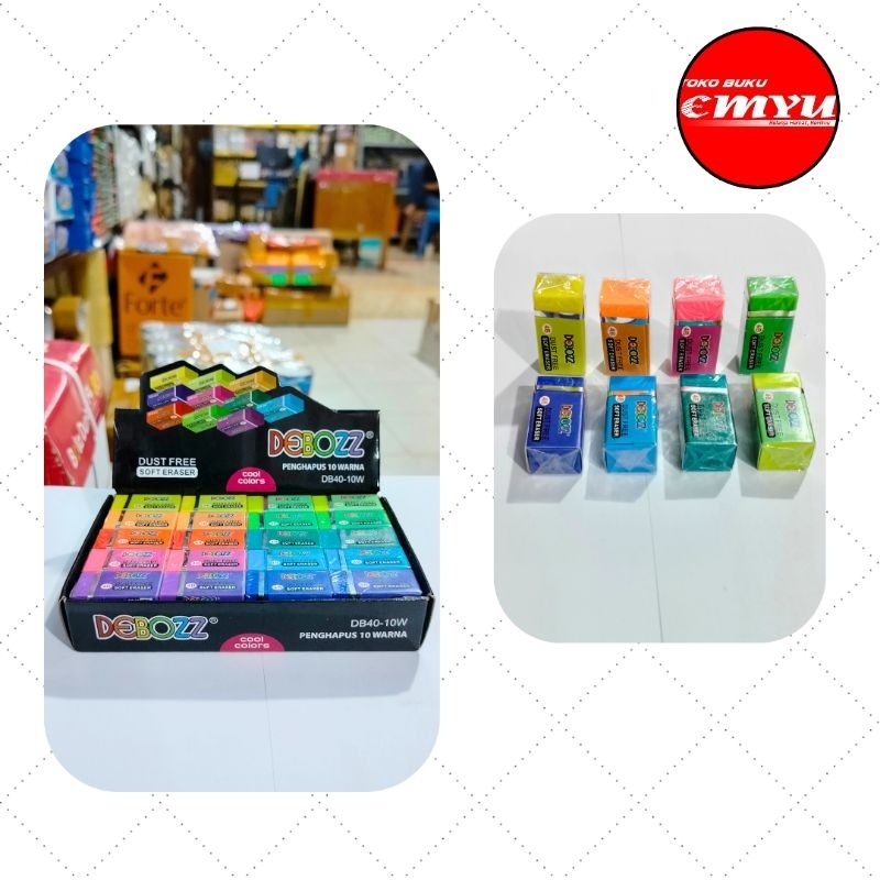 

Penghapus / Eraser Debozz Warna Warni DB40-10W Isi40pcs