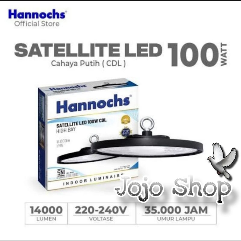 Hannochs Lampu Highbay LED Satellite LED 100 Watt Cahaya Putih - UFO