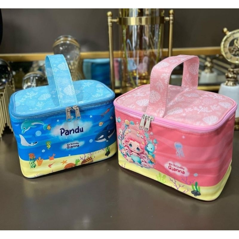 Zipper Basket Bag Custom Design || Souvenir Ultah Tas Bekal Custom || Paket souvenir anak