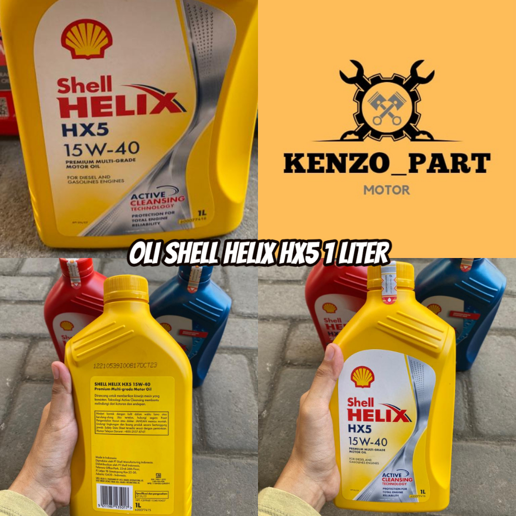 OLI SHELL HELIX HX5 15W-40 1LITER | OLI SHELL HELIX HX5 1000ML/1L