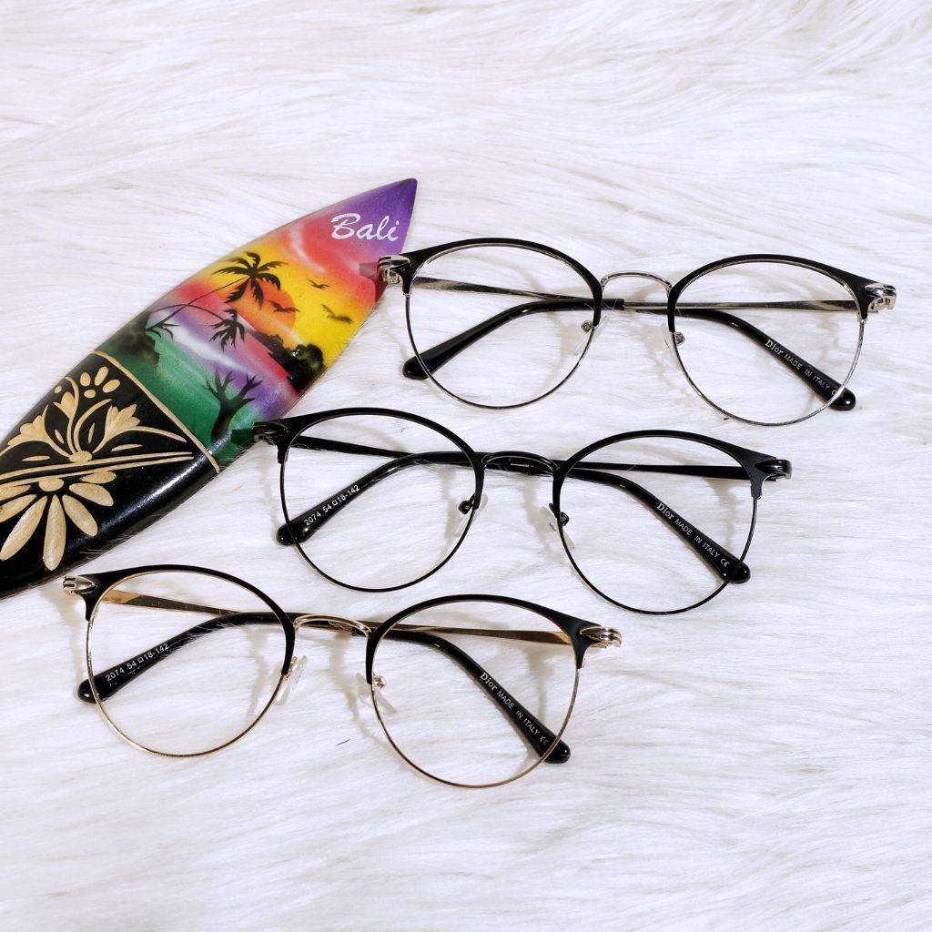 Kacamata Photocromic Wanita Pria Frame 1326 Titanium Model Oval Fashion Korean  Tempat Kacamata Lap