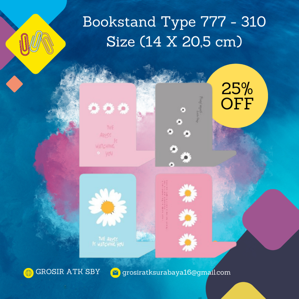 

Stand Buku / Penyangga Buku / Bookstand Type 777 - 310 (Harga Untuk 1 Set)