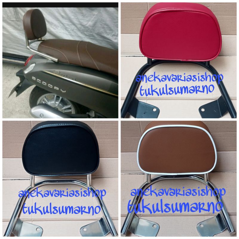 Behel sandaran belakang + Bantalan Scoopy / aksesoris motor