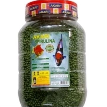 AKARI SPIRULINA 4 KG SIZE MEDIUM (5MM) TOPLES PAKAN KOI