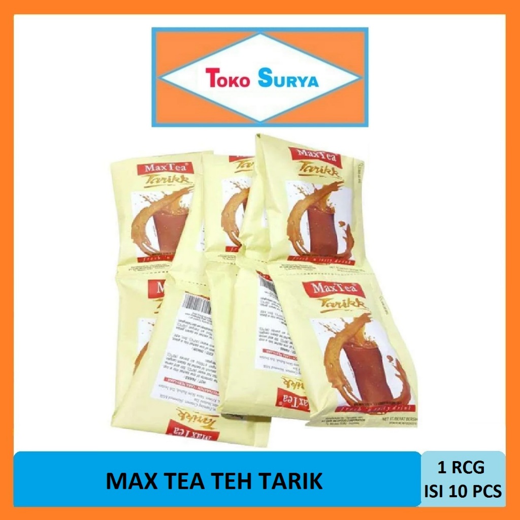 

Max Tea Teh Tarik Minuman Serbuk Teh Krimer Susu Dan Gula 10 Pcs x 25 Gr