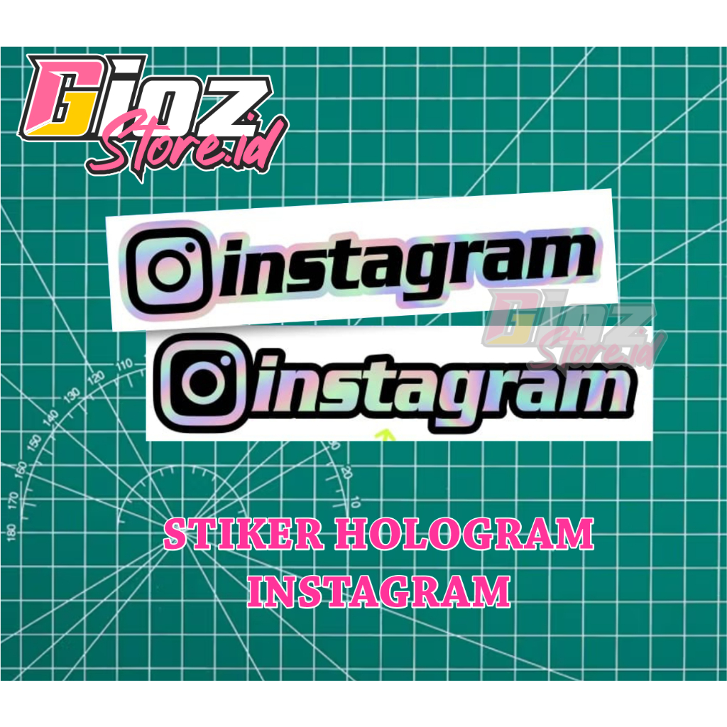 stiker nama hologram custom, nama IG /CUSTOM