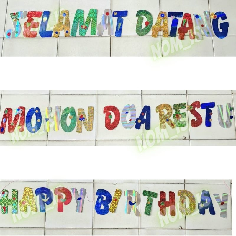 Banner Happy Birthday / Mohon Doa Restu / Selamat Datang