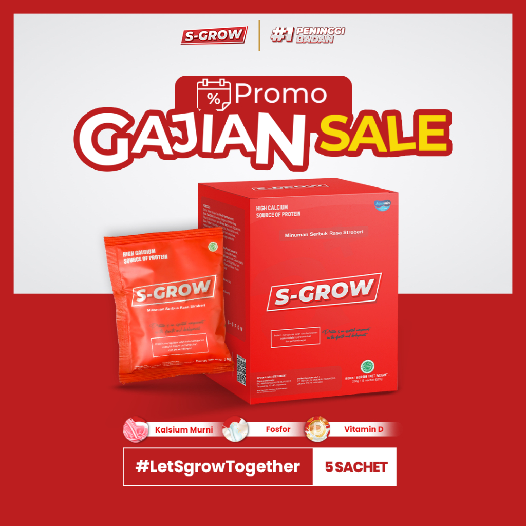 

S-GROW Susu Penambah Peninggi Badan - 5 SACHET