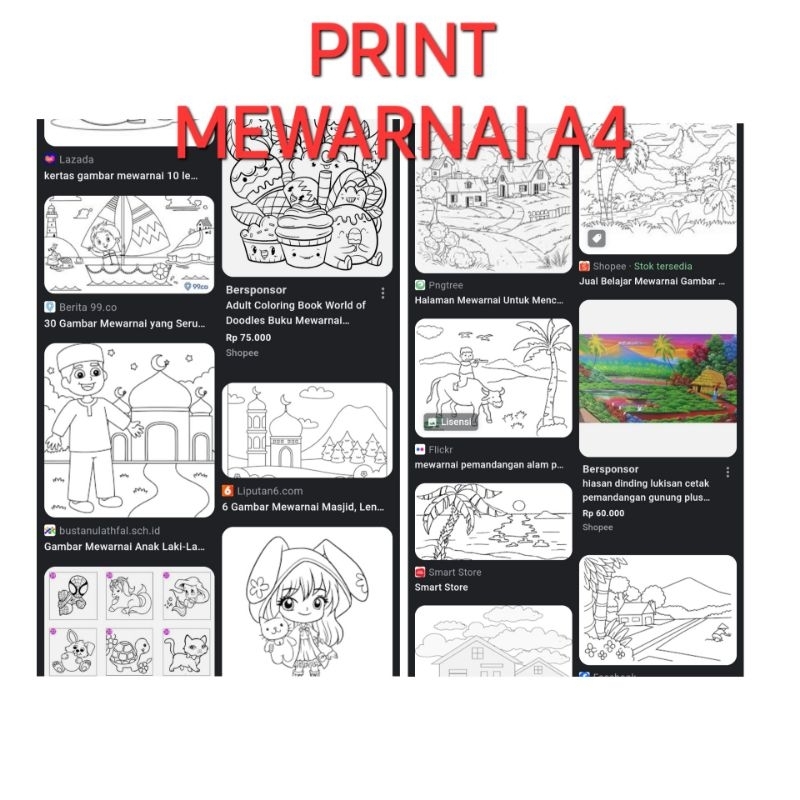 

PRINT MEWARNAI A4 FREE GAMBAR REQUEST