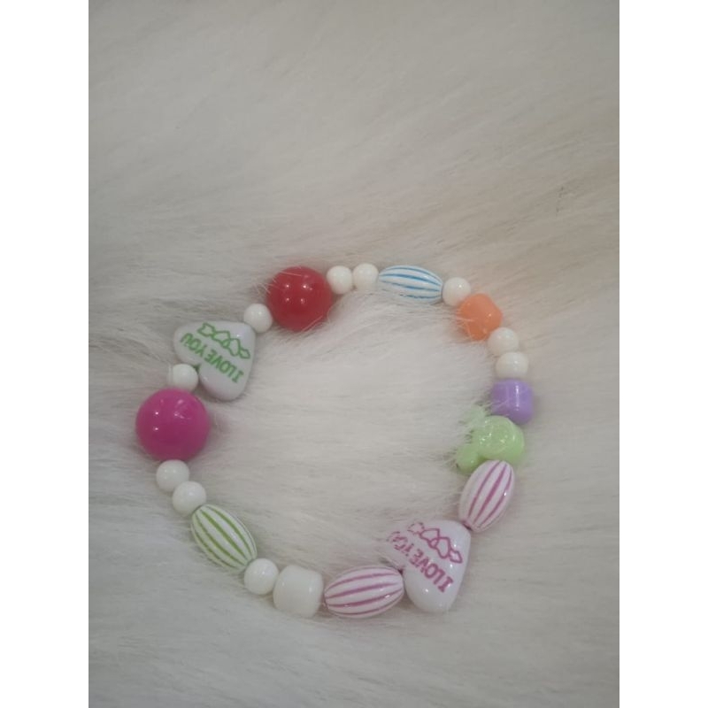 beads bracelet gelang manikmanik plastik gelang mute plastik gelang pelajar anak anak