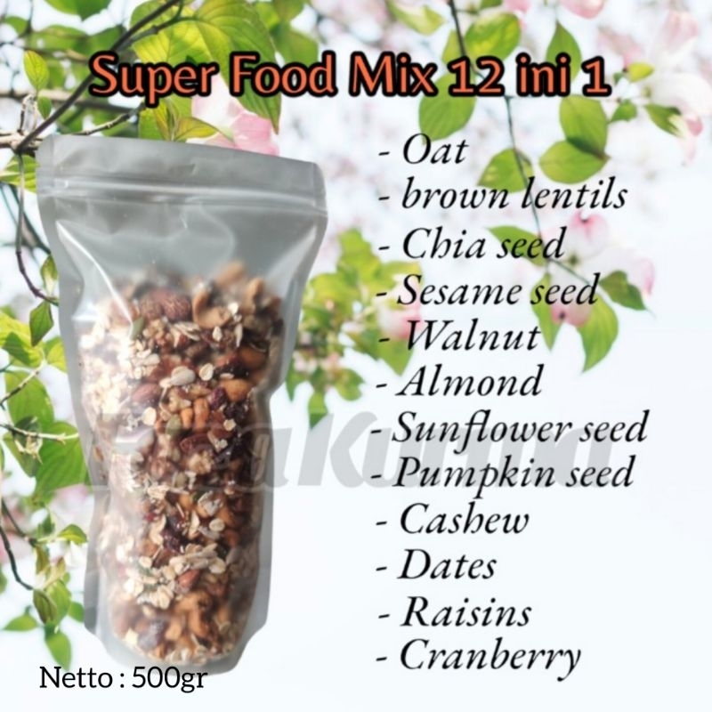 

Super granola mix 12 in 1 kemasan 500gr