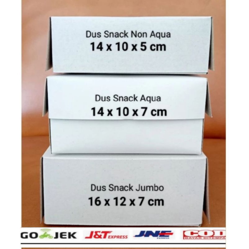 

Dus Snack Aqua putih 14x10x7