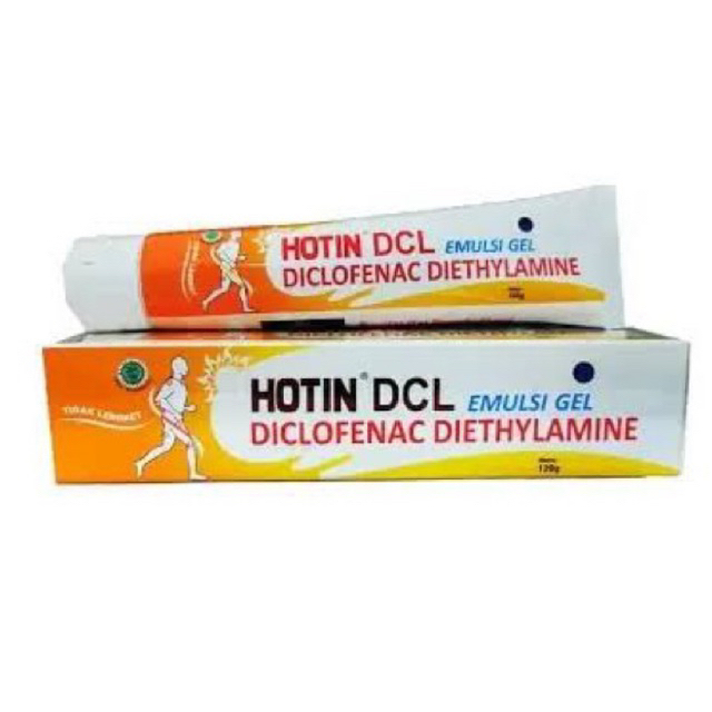 Hotin DCL Emulsi Gel/ Diclofenac Sodium / Meredakan Sakit Pinggang, Kram dan Nyeri Sendi