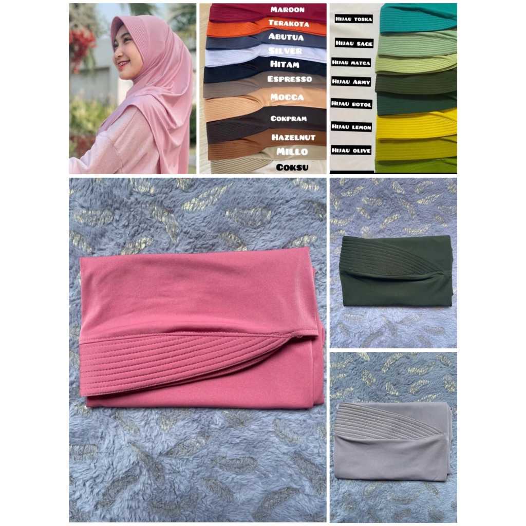 Jilbab Hijab Kerudung Bergo Hamidah Instant Pinguin Sport Menutup Dada Pet Termurah