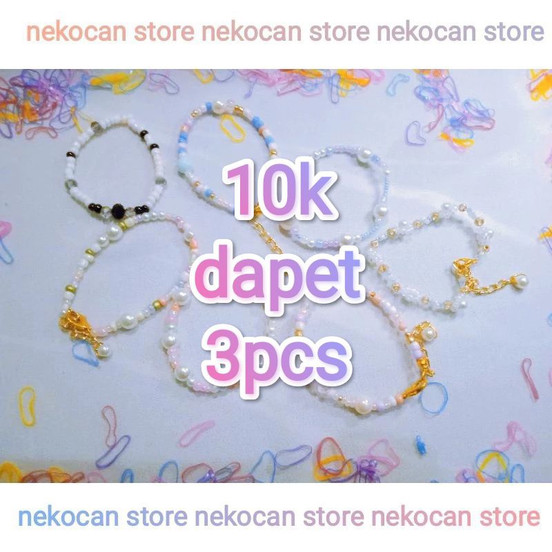 gelang PAKETAN mute manik manik korea