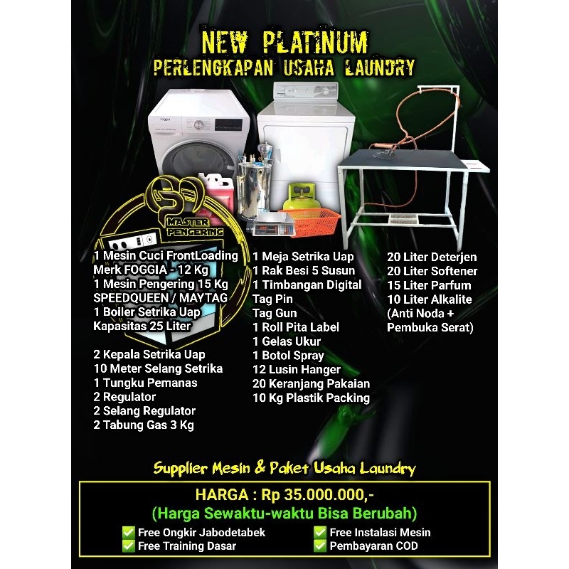 Mesin Laundry || Paket Lengkap Usaha Laundry