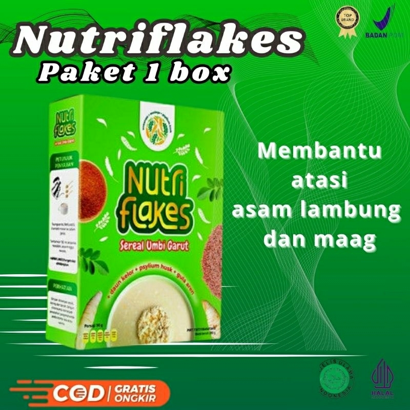

Nutriflakes Sereal Umbi Garut - 1 BOX Ampuh Atasi Asam Lambung 280g