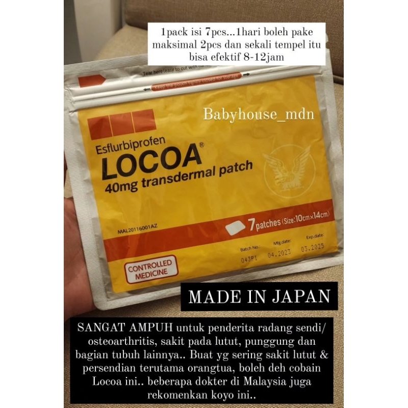 LOCOA Patch - Koyo sendi/sakit lutut dll