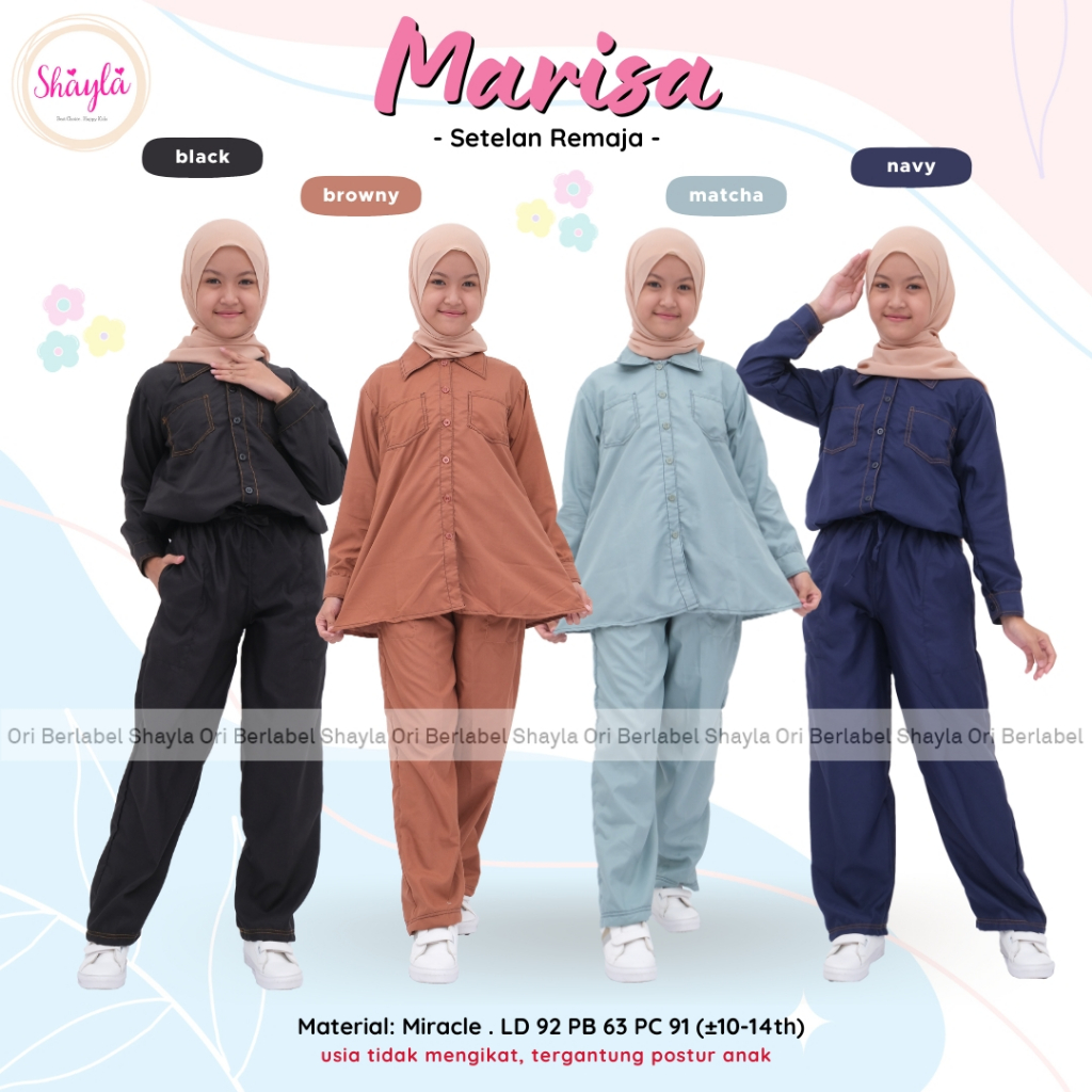 Setelan Remaja Marisa Setelan ABG Muslim Set Muslim