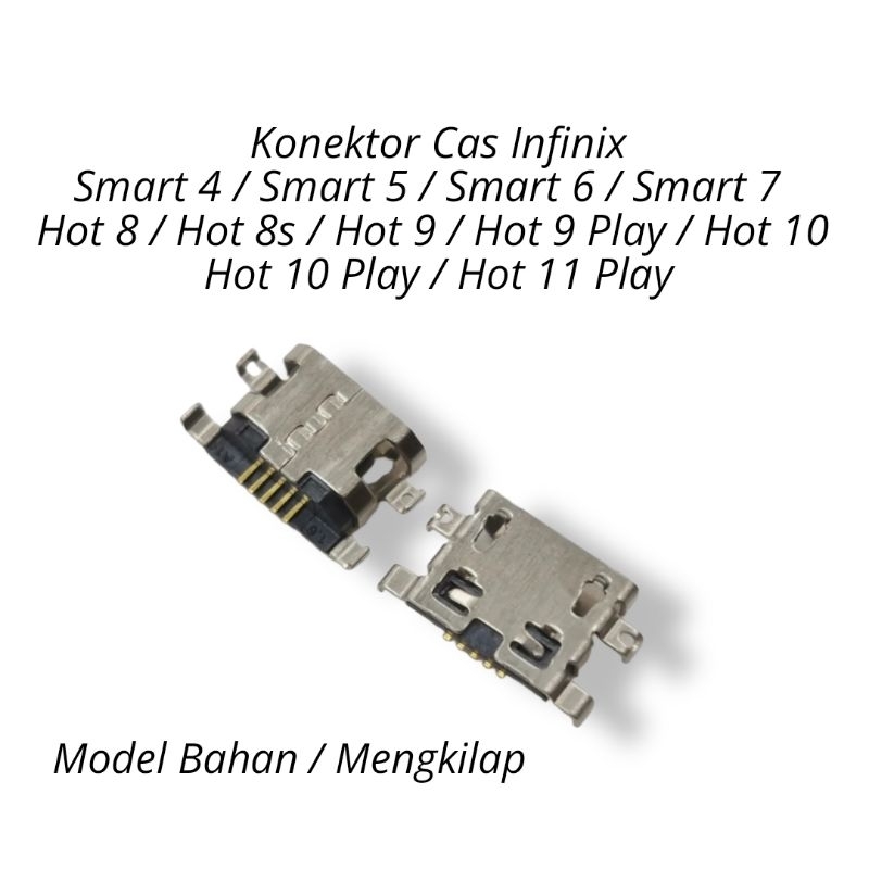 Konektor Cas Infinix Smart 4 / Smart 5 / Smart 6 / Smart 7 / Hot 8 / Hot 9 Play / Hot 10 Play / Hot 11 Play