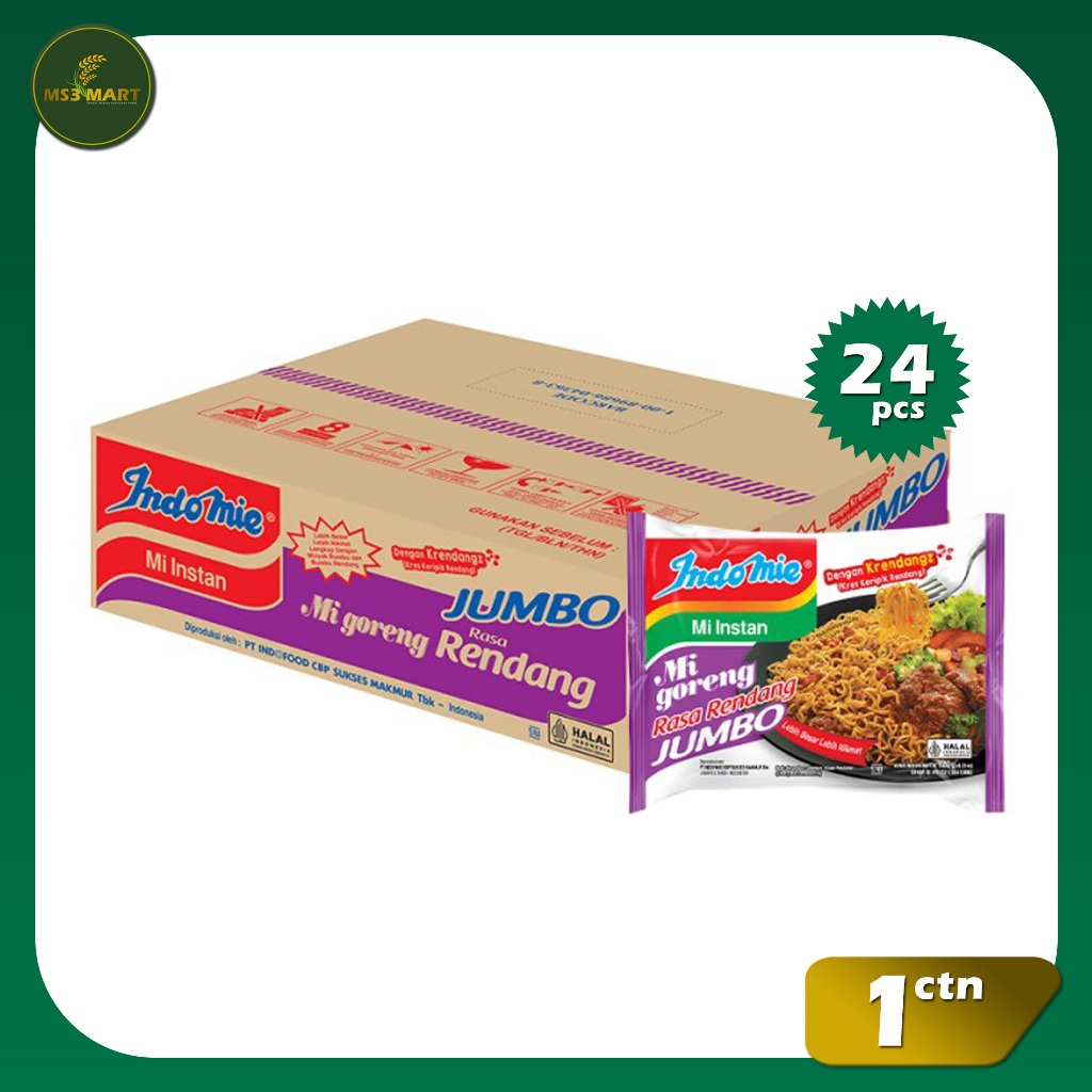 

Indomie Goreng Rendang Jumbo 120 Gram 1 Karton 24 Pcs | MS3 Mart