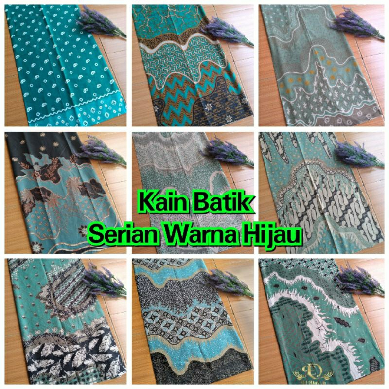 Grosir Kain Batik Katun Premium Modern Halus Serian Warna Hijau Ijo Sage Mint Wardah Tosca Green Ser