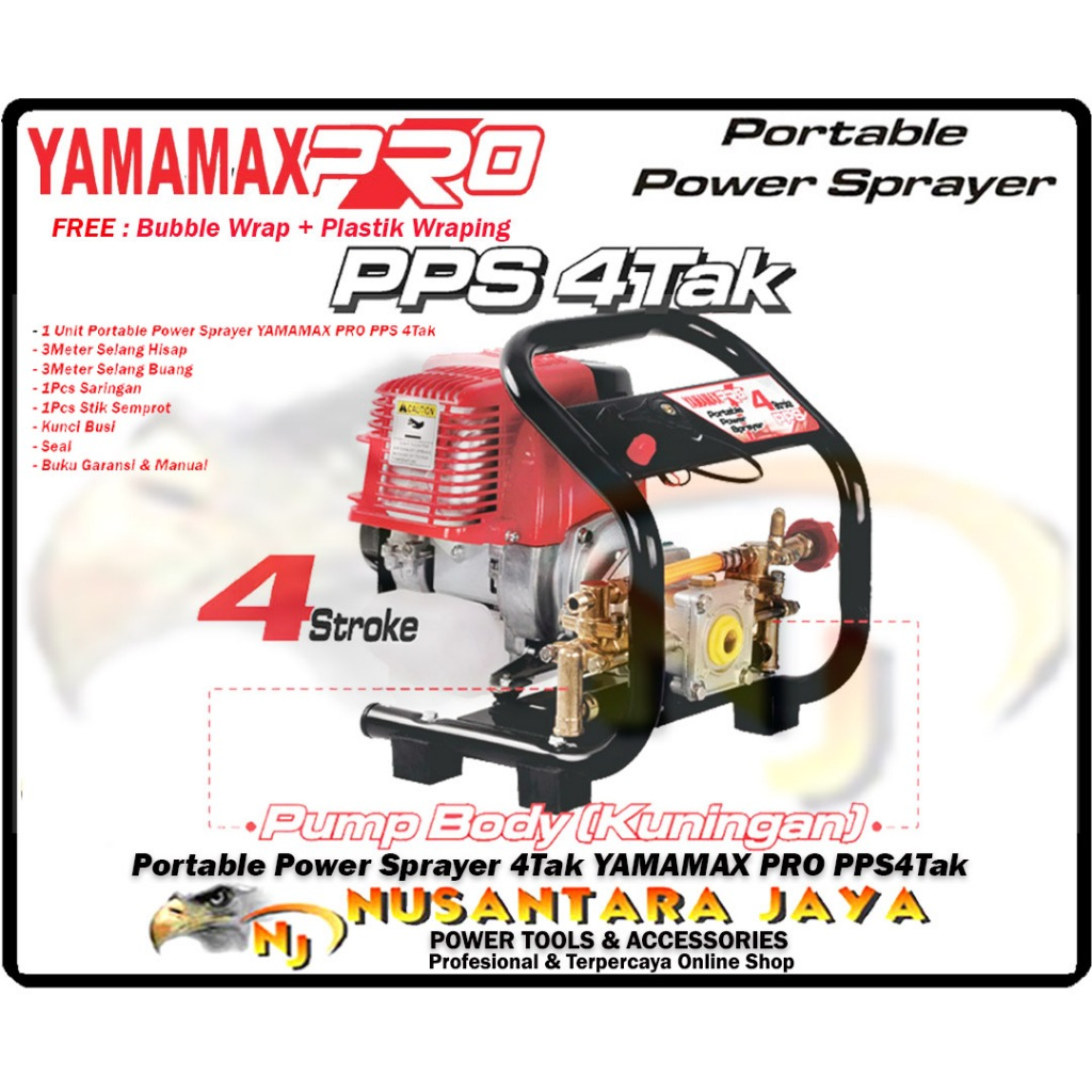 Power Sprayer Portable 4 TAK / Mesin Semprot Knapsack YAMAMAX PRO PPS 4TAK