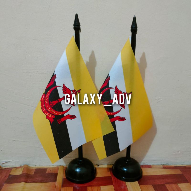 

bendera meja negara BRUNEI DARUSSALAM + tiang