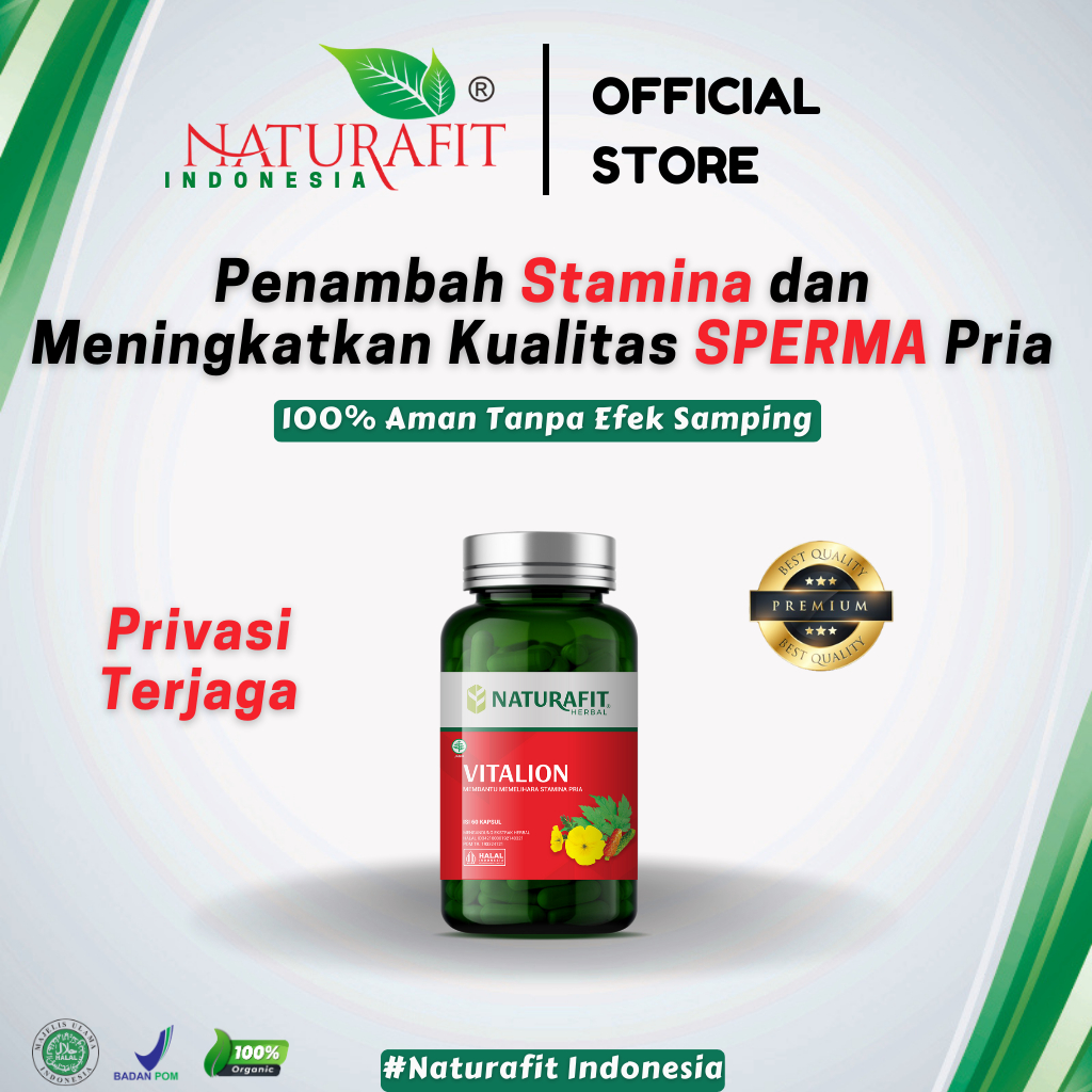 Vitalion Obat Herbal Pria, Penambah Stamina Pria, Penyubur Pria, Pengental Sperma, Program Hamil, Me