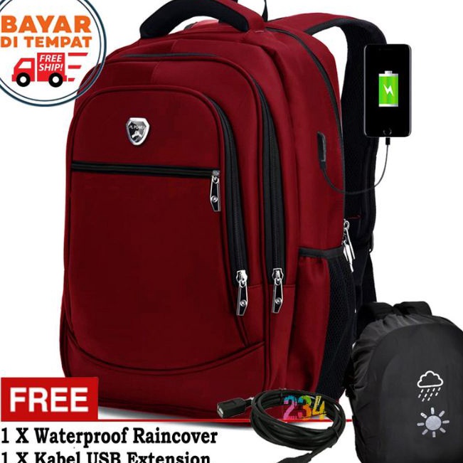 Get Bonus  Tas Ransel Polo Import Original Tass Backpack Pria Pollo Sekolah  Bag Cover  Taas Sekolah