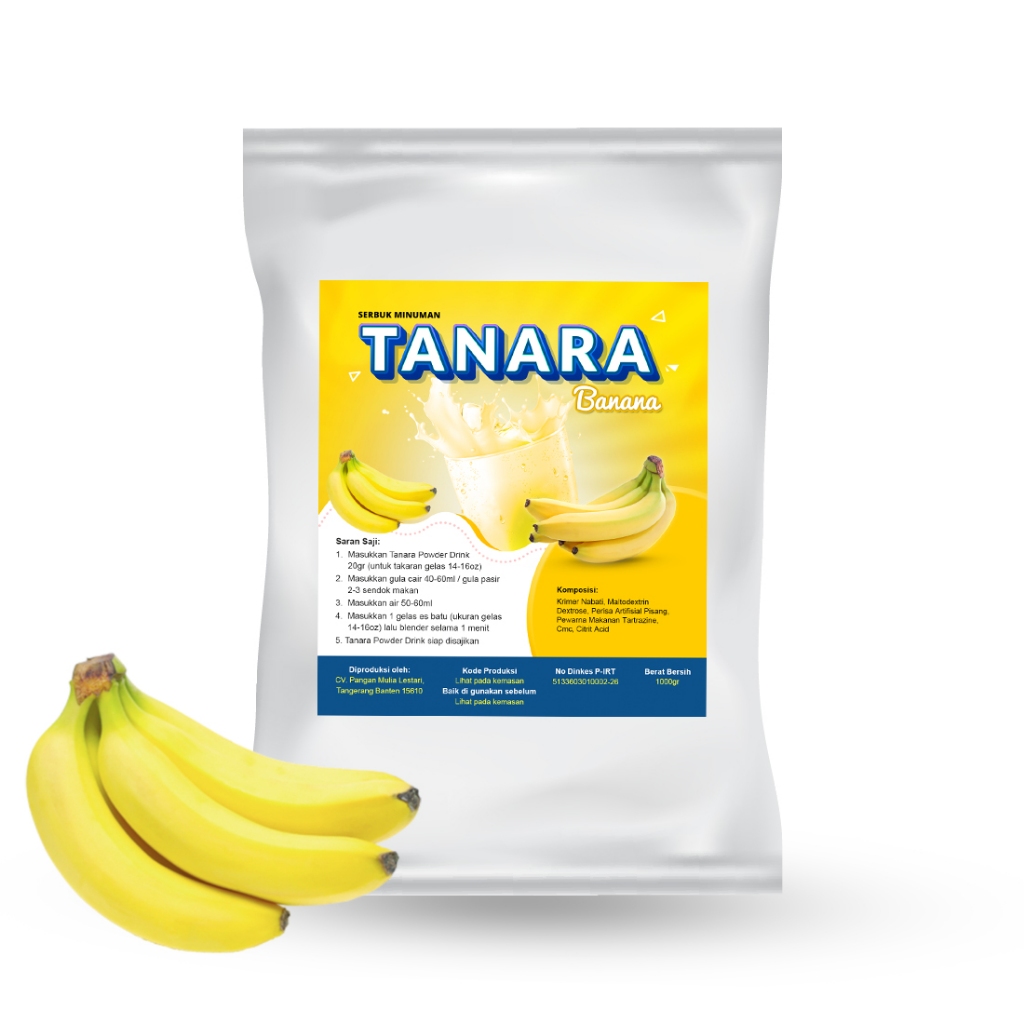 

Banana Powder 500gr - Serbuk Bubuk Minuman Rasa Pisang - Tanara Powder