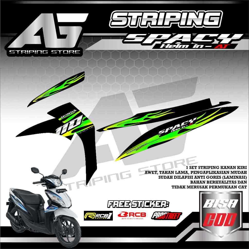 striping stiker spacy110-striping spacy110 motif apihotfire