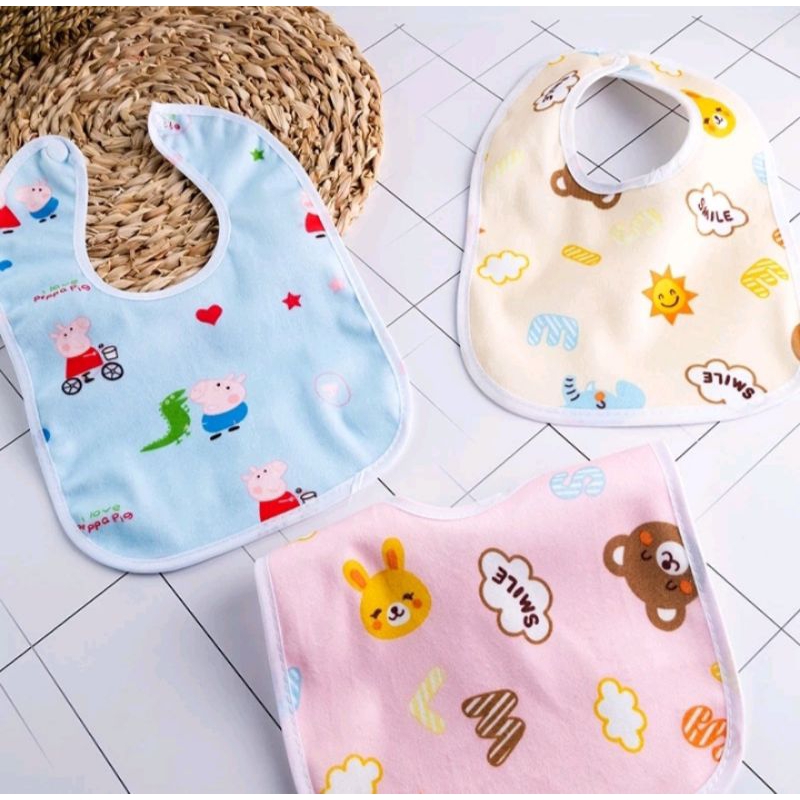 Celemek Makan Bayi / Slabber Bayi / Handuk waterproof